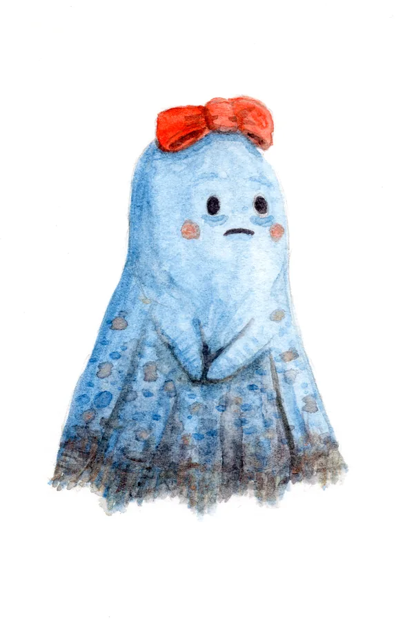 Blu, watercolor creature