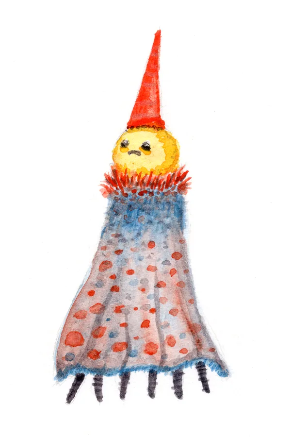 Skiff, watercolor creature