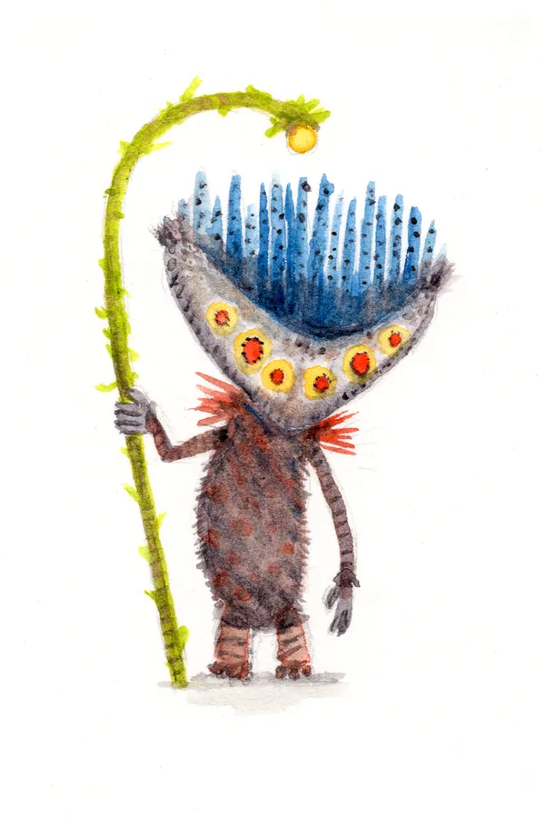 Torin, watercolor creature