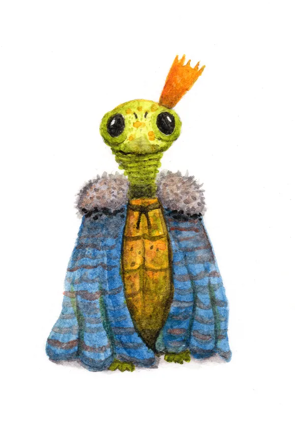 Unnamed, watercolor creature