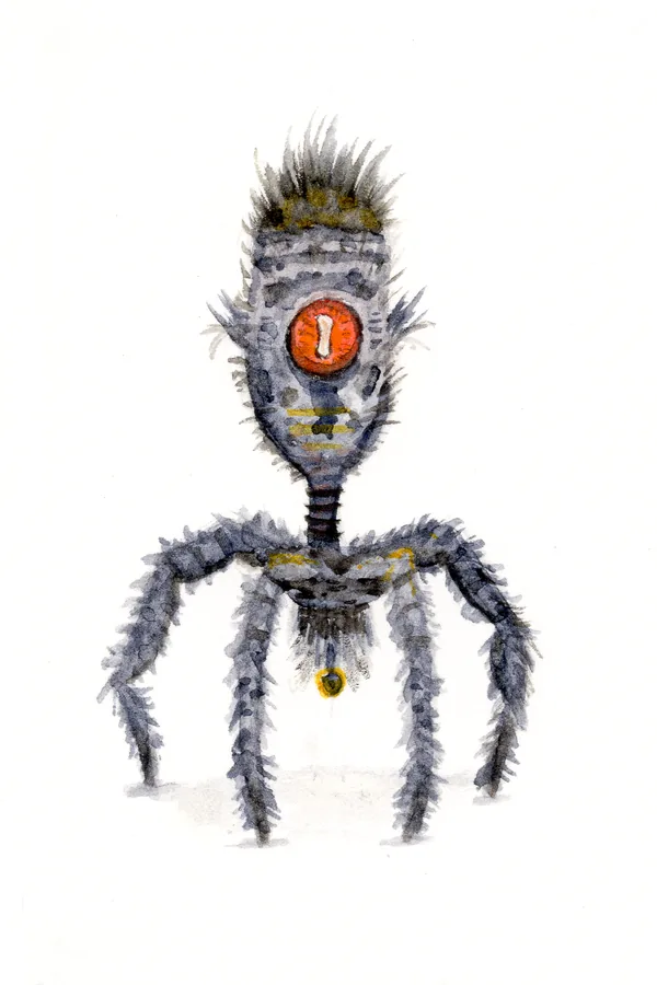 Unnamed, watercolor creature