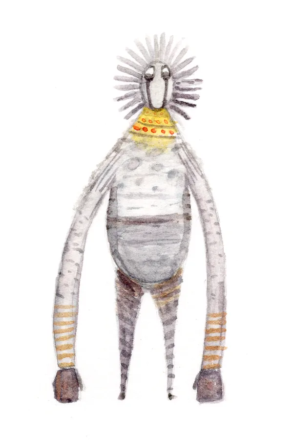 Unnamed, watercolor creature