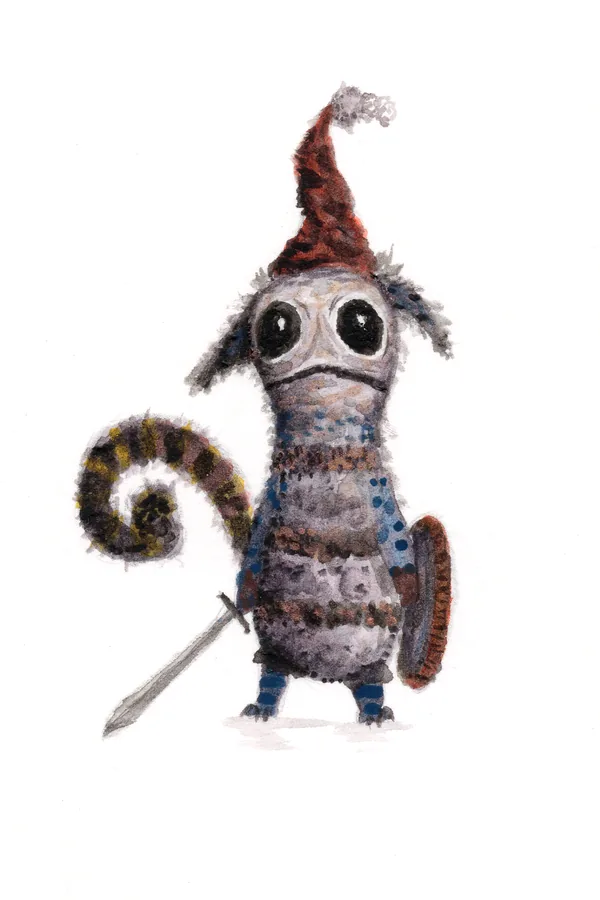 Unnamed, watercolor creature