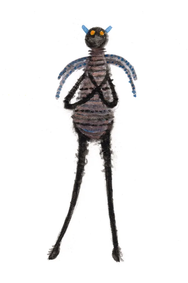 Unnamed, watercolor creature